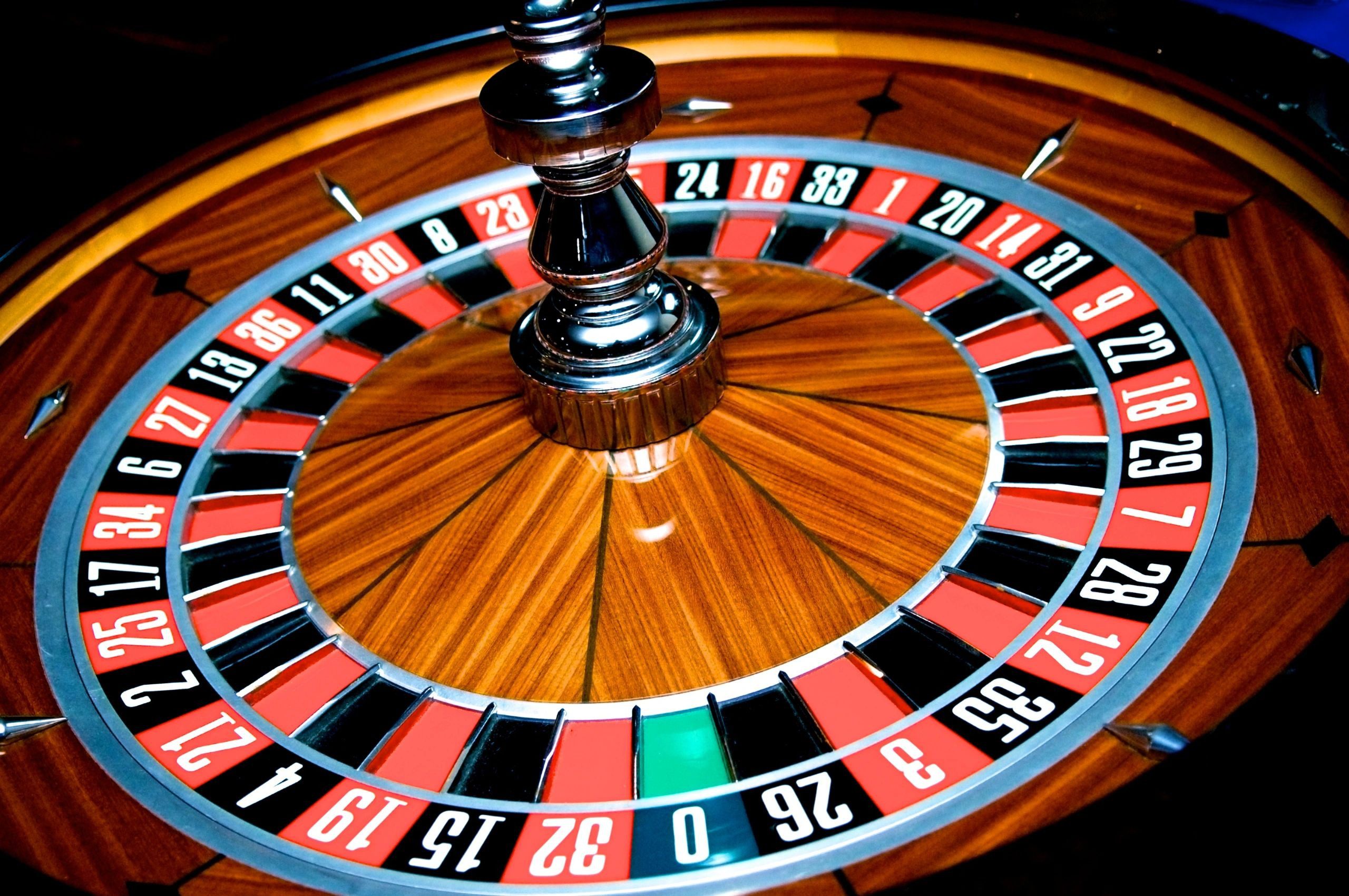 Casino game roulette table view